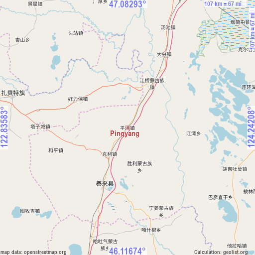 Pingyang on map