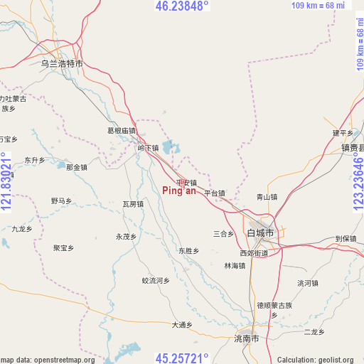 Ping’an on map