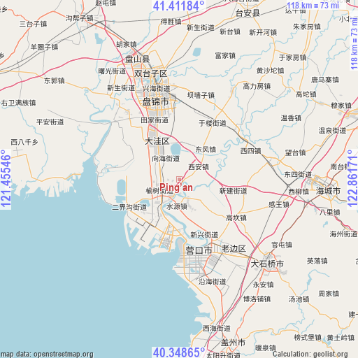 Ping’an on map