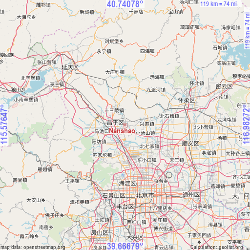 Nanshao on map