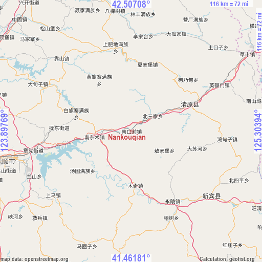 Nankouqian on map