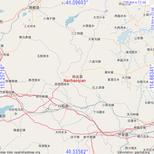 Nanhaoqian on map