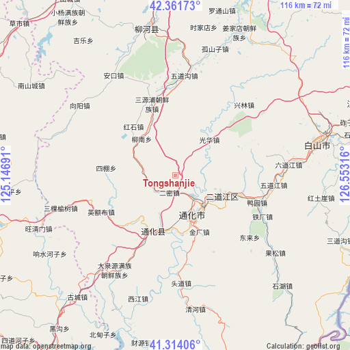 Tongshanjie on map