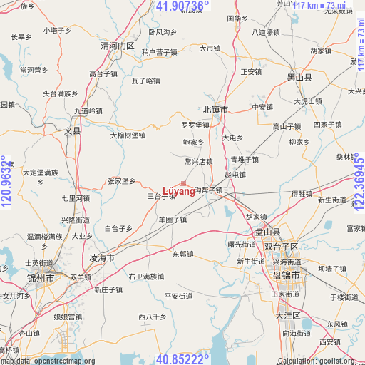 Lüyang on map