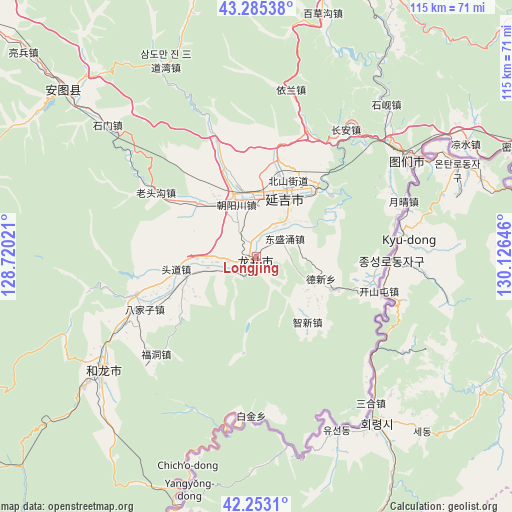 Longjing on map