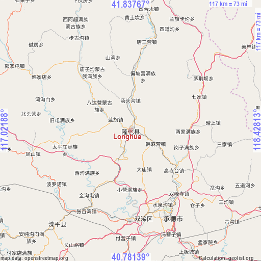 Longhua on map