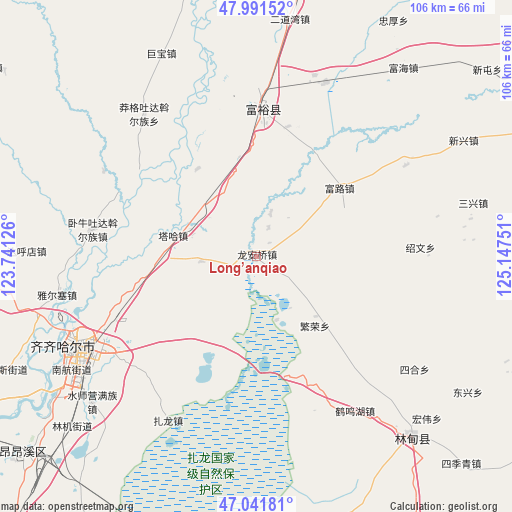 Long’anqiao on map