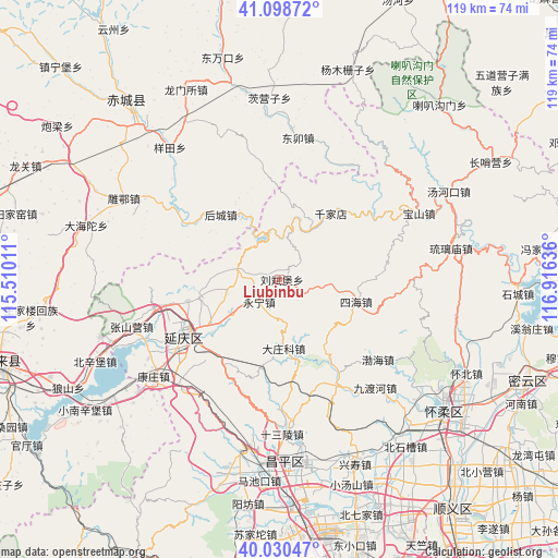 Liubinbu on map