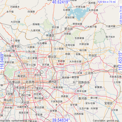 Lisui on map