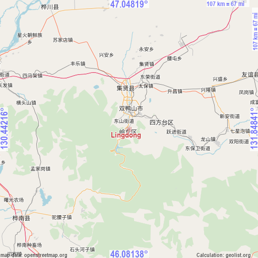 Lingdong on map