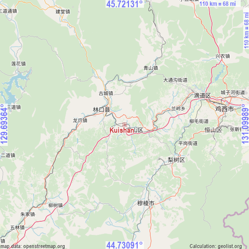 Kuishan on map