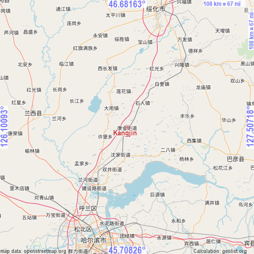 Kangjin on map