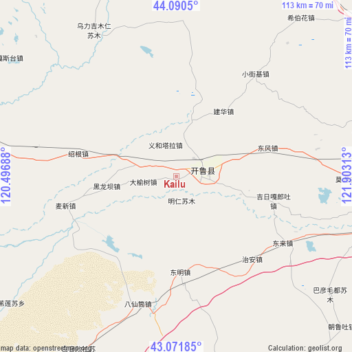 Kailu on map