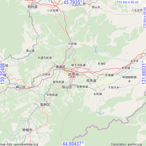 Jixi on map