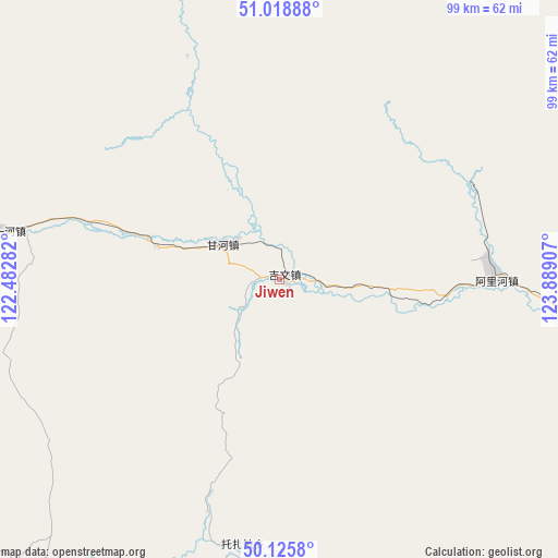 Jiwen on map