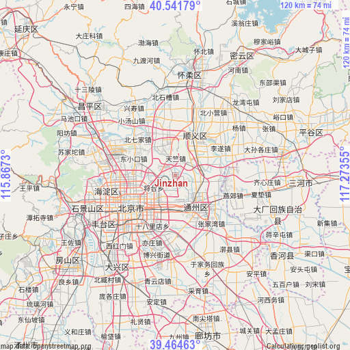 Jinzhan on map