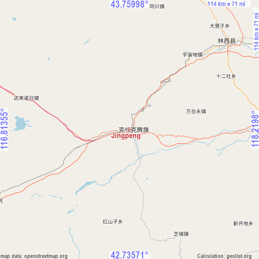 Jingpeng on map