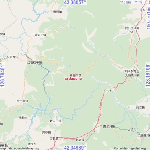 Erdaocha on map