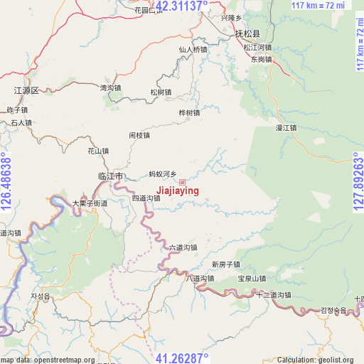 Jiajiaying on map