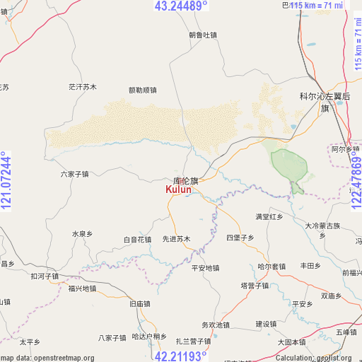 Kulun on map