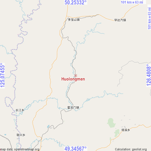 Huolongmen on map