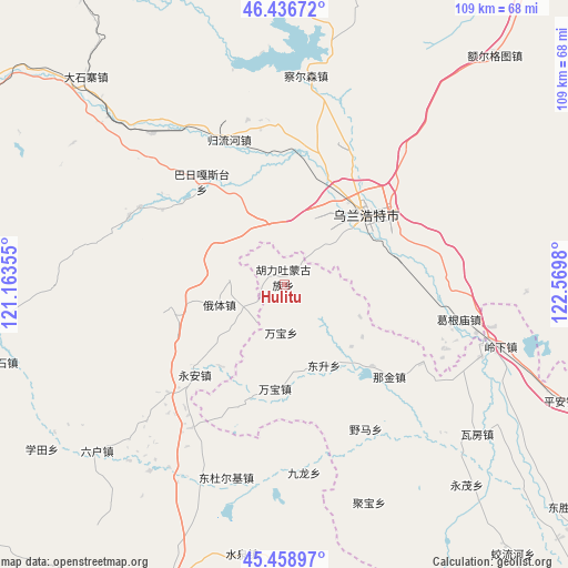 Hulitu on map