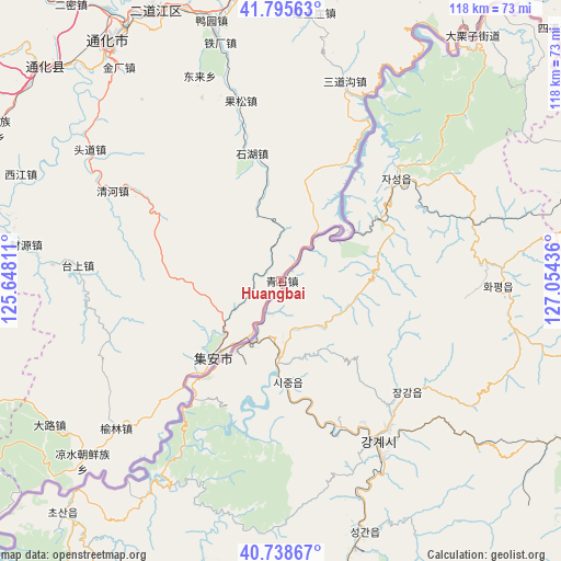 Huangbai on map