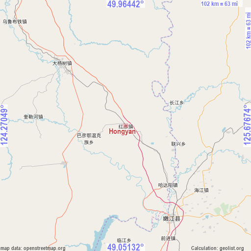 Hongyan on map