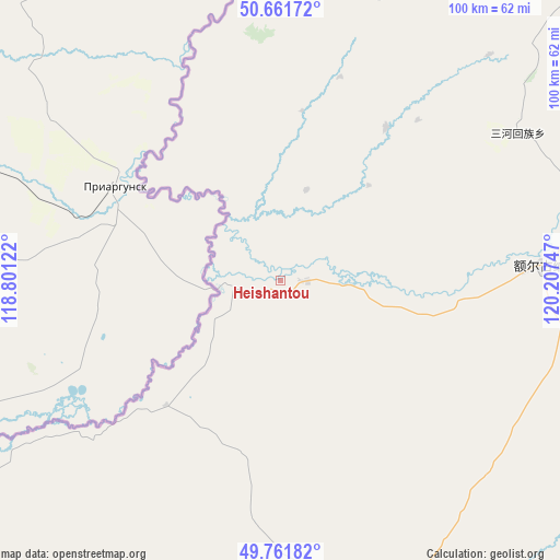 Heishantou on map