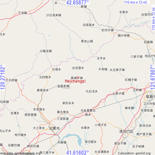 Heichengzi on map