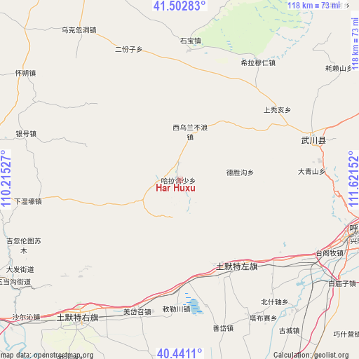 Har Huxu on map