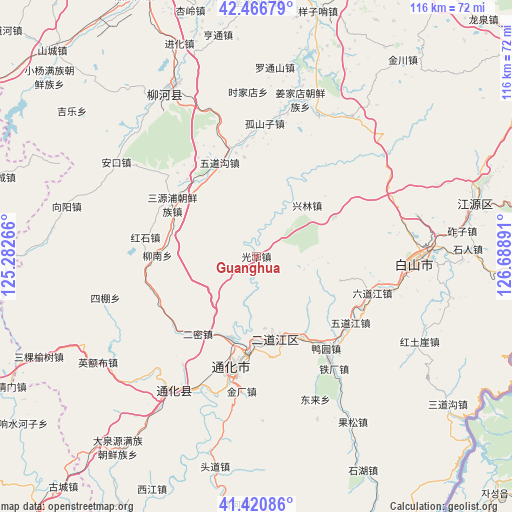 Guanghua on map