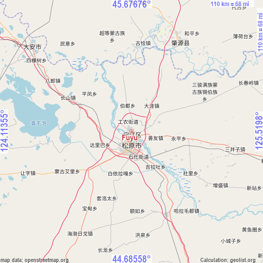 Fuyu on map