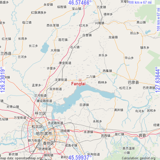 Fangtai on map