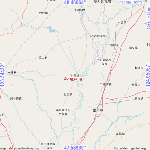 Dongyang on map