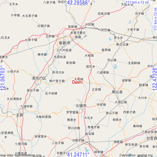 Dashi on map