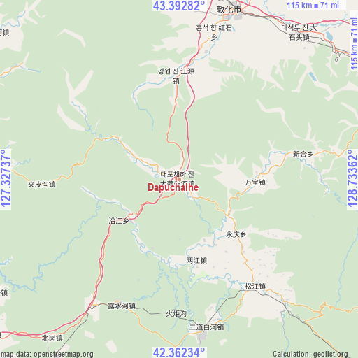 Dapuchaihe on map