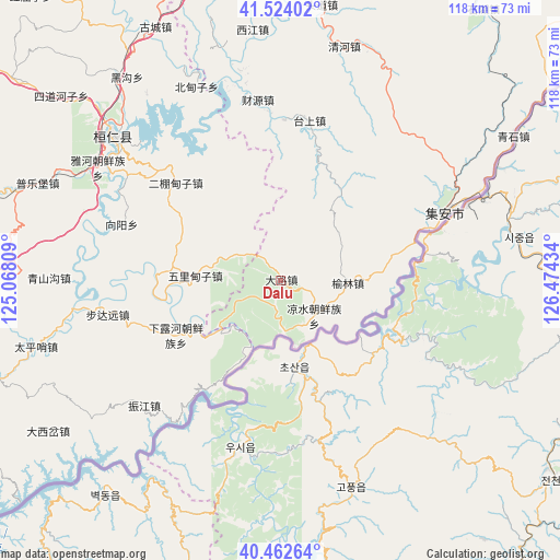 Dalu on map