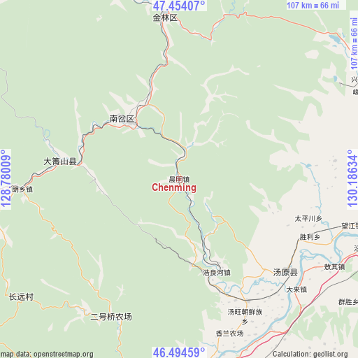 Chenming on map