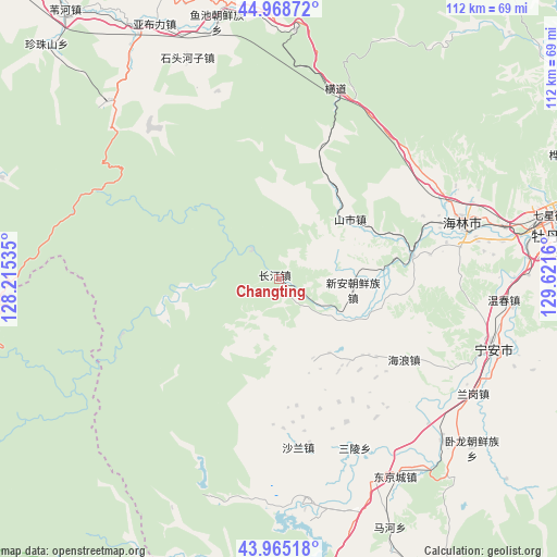 Changting on map