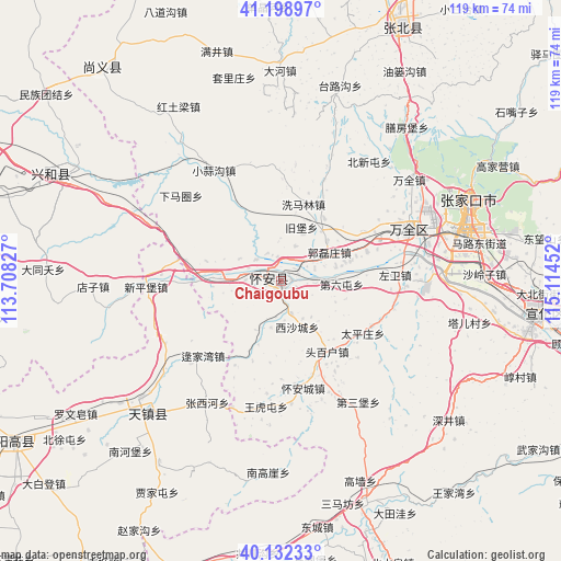 Chaigoubu on map