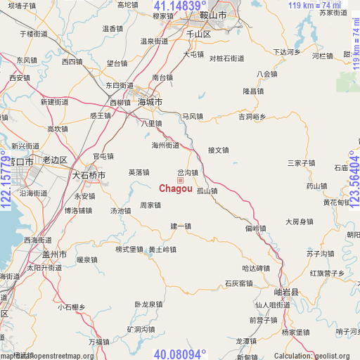 Chagou on map