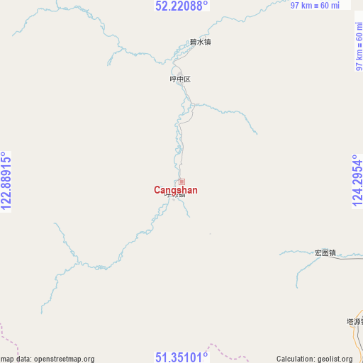 Cangshan on map