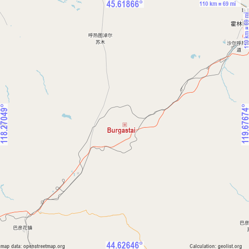 Burgastai on map