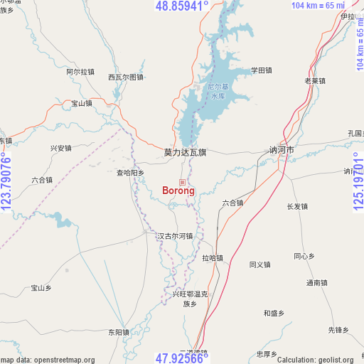 Borong on map