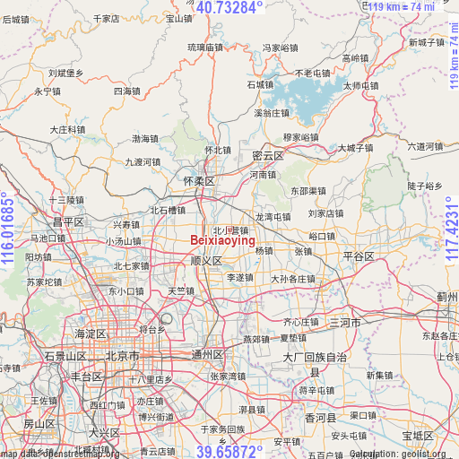 Beixiaoying on map