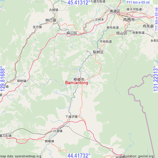 Bamiantong on map