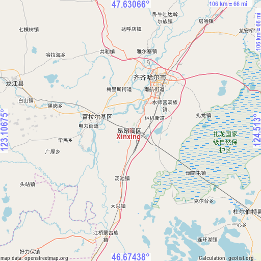 Xinxing on map