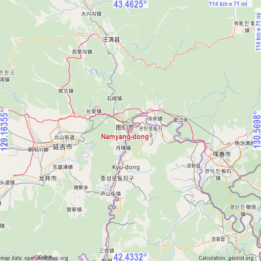 Namyang-dong on map