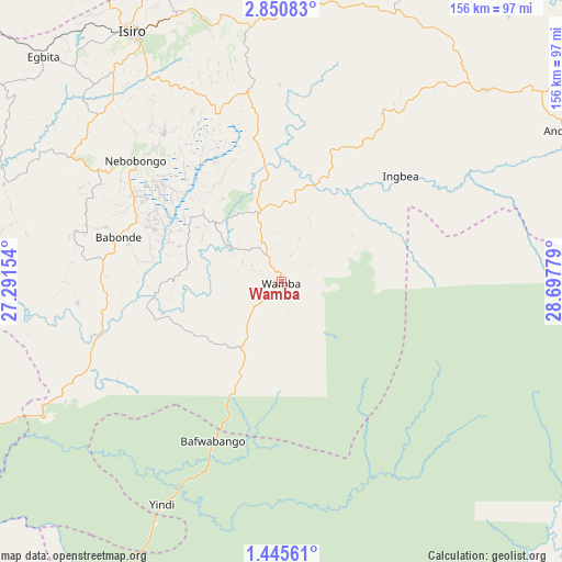 Wamba on map